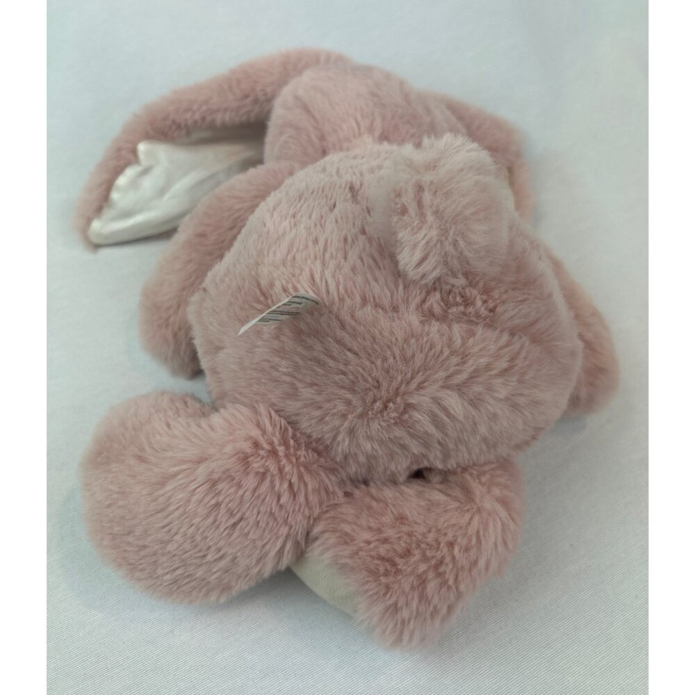 Smart Create Imagine Pink Plush Bunny Baby Rattle Embroidered Eyes Satin Ears - Picture 8 of 9